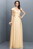 Prinzessin Chiffon Empire Taille Brautjungfernkleid mit Plissierungen mit Drapierung - 6