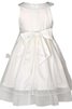 Bateau A-Line Empire Taille knielanges Blumenmädchenkleid mit Schmetterlingsknoten - 2