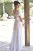 Robe de mariée facile discrete en chiffon avec décoration dentelle ceinture en étoffe - 2