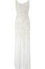 Abito da Sposa con paillette Tubino in Pizzo con Perline Romantico con Applique - 5