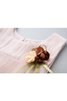 A-Line Schaufel-Ausschnitt knielanges Blumenmädchenkleid mit Blume aus Tüll - 3