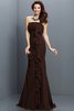 Meerjungfrau Stil Ärmelloses Chiffon Bodenlanges Brautjungfernkleid mit Empire Taille - 9