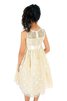 Robe de cortège enfant manche nulle ligne a ceinture en étoffe avec fleurs - 4