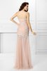 Robe de bal naturel avec sans manches en chiffon de col en cœur de sirène - 2