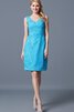 Elegante Vestido de Cóctel de Corte Recto de Hasta la Rodilla de Abalorio de Escote en V - 1