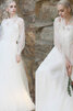 Robe de mariée joli en satin extensible sage naturel longue - 10