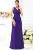 Empire Taille Enganliegendes Ärmelloses Brautjungfernkleid mit Drapierung aus Chiffon - 24
