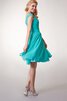Robe demoiselle d'honneur bref plissé entrecroisé ruché avec zip - 4