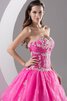 Robe de quinceanera plissage col en forme de cœur decoration en fleur ruché de mode de bal - 6