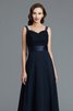 Ärmelloses Herz-Ausschnitt Normale Taille A-Linie Brautmutterkleid aus Chiffon - 7