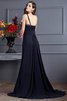 Robe de bal longue a-ligne manche nulle avec chiffon de tour de ceinture en haute - 2