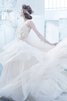 Vestido de Novia de Corte Evasé en Tul de Escote en V de Baja escote en V de Sin mangas - 5