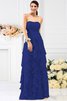 Robe demoiselle d'honneur longue plissé de bustier jusqu'au sol au drapée - 24