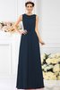 Boot-Ausschnitt Chiffon Reißverschluss Prinzessin Bodenlanges Brautjungfernkleid - 8