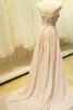 Reißverschluss A-Linie Chiffon langes Brautjungfernkleid mit gekappten Ärmeln - 2