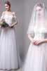 Süss Tüll Dom Zeitloses Brautkleid mit Natürlicher Taille - 3