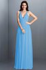 Robe demoiselle d'honneur plissage sexy de princesse avec zip en chiffon - 3