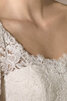 Robe de mariée brillant de traîne moyenne en dentelle solennelle vintage - 5