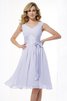 Normale Taille A-Linie Prinzessin Drapiertes Brautjungfernkleid aus Chiffon - 27