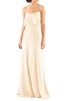 Robe demoiselle d'honneur moderne simple de lotus fermeutre eclair avec sans manches - 1