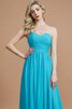 Herz-Ausschnitt Chiffon Ärmelloses Normale Taille Brautjungfernkleid mit hoher Tailler - 2