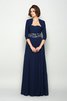 Robe mère de mariée longue en chiffon fermeutre eclair avec jacket ligne a - 1