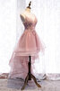 Vestido de Cóctel de Corte-A de Espalda Descubierta de De moda de Asimétrico Dobladillo - 2