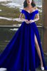 Robe de bal de princesse en satin epaule nue étourdissant naturel - 1