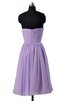 Chiffon A-Linie Reißverschluss trägerloser Ausschnitt mini Brautjungfernkleid - 3