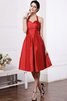 Robe demoiselle d'honneur courte au drapée avec sans manches de princesse dénudé - 22