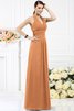 A-Line Prinzessin Drapiertes Chiffon Ärmelloses Brautjungfernkleid - 19
