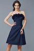 Robe demoiselle d'honneur facile en taffetas de fourreau de bustier fermeutre eclair - 10