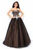 Abito Quinceanera Cuore con Perline Lungo Ball Gown A Terra - 3