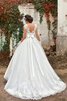 Ärmellos Schaufel-Ausschnitt Spitze ewiges normale Taille Brautkleid mit Bordüre - 2