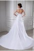 Robe de mariée simple textile taffetas de traîne mi-longue de princesse appliques - 2