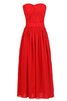 Abito da Damigella Naturale Cerniera in Chiffon Elegante Senza Maniche A-Line - 2