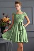 A-Linie Normale Taille Prinzessin Chiffon Brautjungfernkleid mit Bordüre - 26