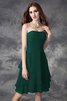 Robe demoiselle d'honneur bref de lotus avec zip a-ligne avec sans manches - 9