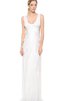 Robe de mariée plissage textile taffetas manche nulle encolure ronde de lotus - 1
