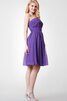 Robe demoiselle d'honneur plissage en chiffon de col entaillé ruché ligne a - 5