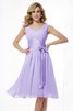 Normale Taille A-Linie Prinzessin Drapiertes Brautjungfernkleid aus Chiffon - 16