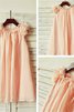 Robe de cortège enfant jusqu'au mollet avec fleurs avec zip de princesse en chiffon - 6