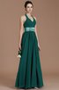 Normale Taille A-Line Ärmelloses Bodenlanges Brautjungfernkleid aus Chiffon - 14