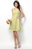 Satin Prinzessin Ärmelloses Breiter Träger Brautjungfernkleid mit Bordüre - 8