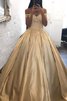 Robe de bal séduisant avec sans manches d'epaule ecrite de mode de bal naturel - 1