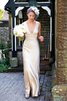 Abito da Sposa Vintage Senza Maniche V-Scollo Elegante in Raso - 1