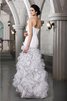 Robe de mariée de bustier en forme en organza avec sans manches avec perle - 2