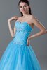 Abito Quinceanera decorato Cuore Ball Gown Allacciato con Increspato - 5