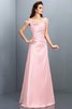 Robe demoiselle d'honneur longue en satin avec zip longueur au ras du sol en forme - 21