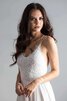 Robe de mariée attirent nature en chiffon avec sans manches de tour de ceinture en haute - 5